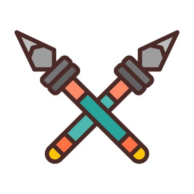 renk vektörü düz çizgi film simgesi