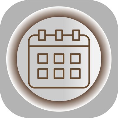 Takvim simgesi vektör illüstrasyonu