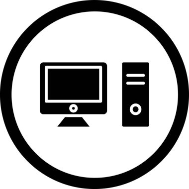 Bilgisayar simgesinin vektör illüstrasyonu