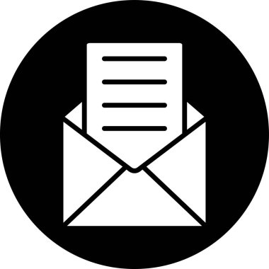 zarf e- posta simgesi, vektör illüstrasyonu