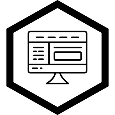 Web tasarım simgesi, vektör illüstrasyonu