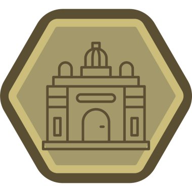 Cami simgesi vektör illüstrasyonu