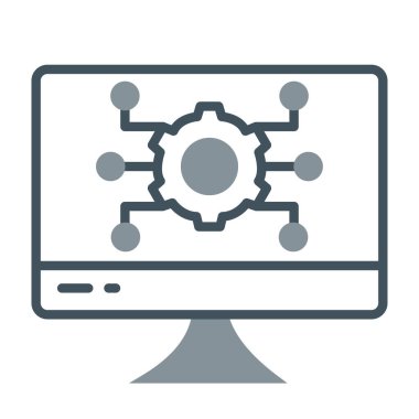 Web vektör renk çizgisi simgesi