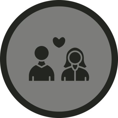 Bir çift simgesinin vektör illüstrasyonu