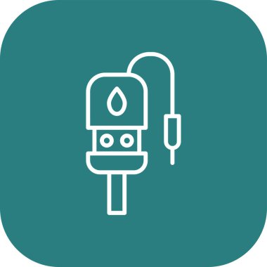 Modern doğalgazın vektör çizimi benzin istasyonunun ikonundan yoksun