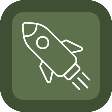 Roket vektör simgesini fırlat. Web ve ticari kullanım için düz simge tasarımı.