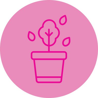 Bir bitki simgesinin vektör illüstrasyonu