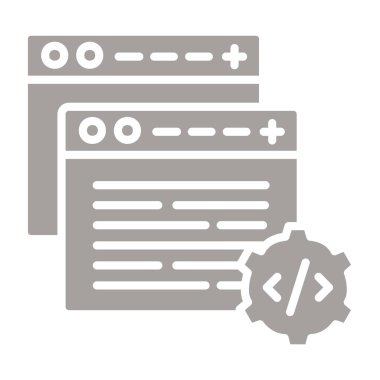 Web geliştirme vektör simgesi