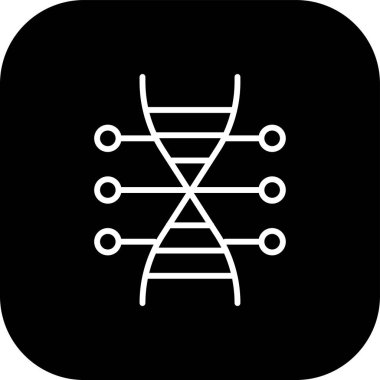 Gri arkaplanda izole edilmiş düz moda DNA simgesi