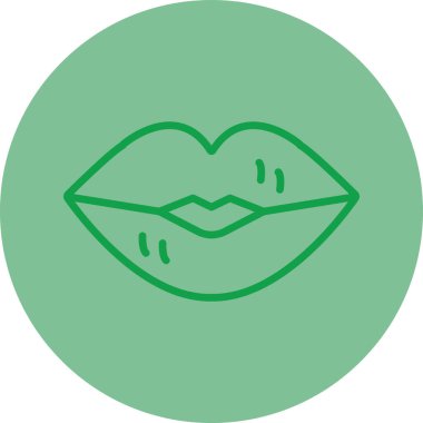 vektör dudak simgesi illüstrasyonu