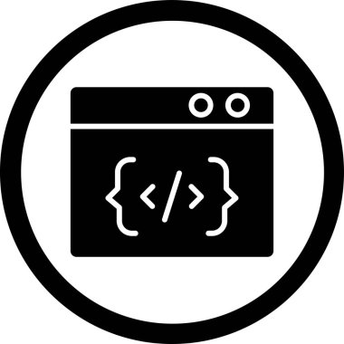 Web simgesi, basit vektör illüstrasyonu