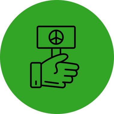 Moda tarzında izole edilmiş barış sembolü simgesi