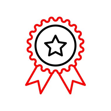 Rozet simgesi, vektör illüstrasyonu