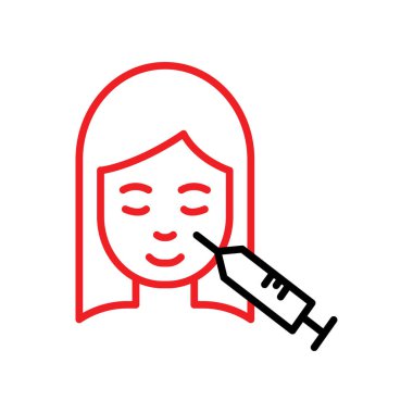 Bir kadın yüzünün vektör illüstrasyonu