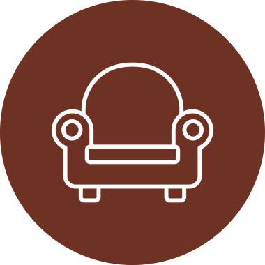 Kanepe. Web simgesi basit illüstrasyon