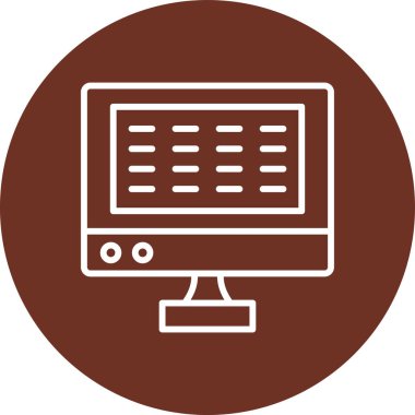 Bilgisayar. Web simgesi basit illüstrasyon