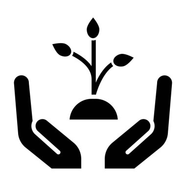 Bir saksıda saksıyı tutan el.