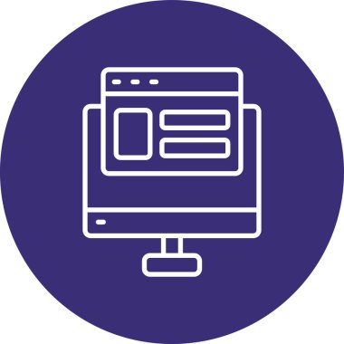 Web simgesi vektör illüstrasyonu