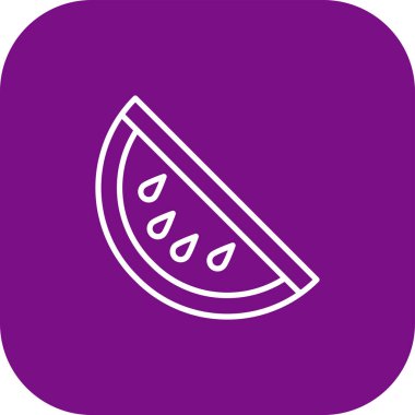 Karpuz ağ simgesi, vektör illüstrasyonu