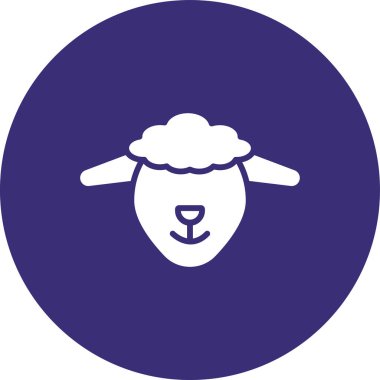 Koyun simgesinin vektör illüstrasyonu