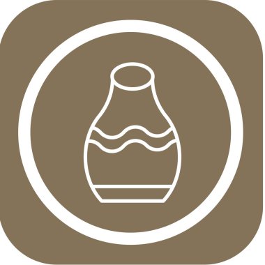 Benzersiz Krem Vektör Satırı Simgesi