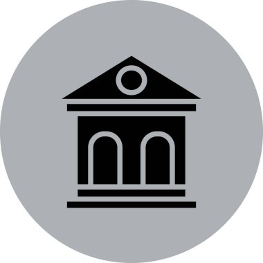 Bina. Web simgesi basit illüstrasyon