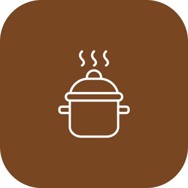 Sıcak kahve demliği ikonu. vektör illüstrasyonu