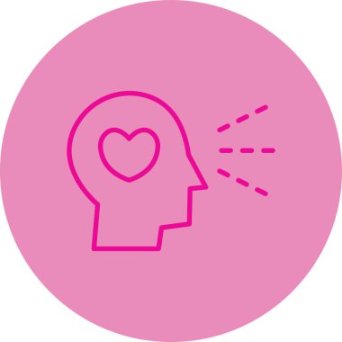 Kalp. Web simgesi basit illüstrasyon