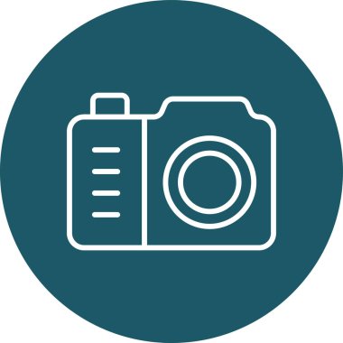 fotoğrafçılık kamera simgesi, vektör illüstrasyonu