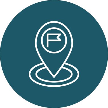 konum simgesi vektör illüstrasyonu