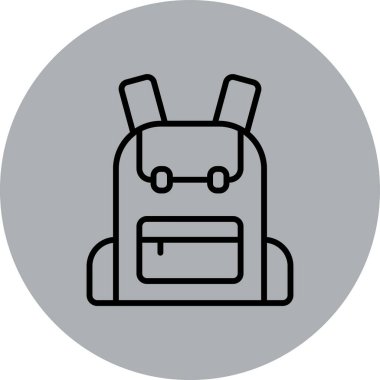 Sırt çantası. Web simgesi basit illüstrasyon