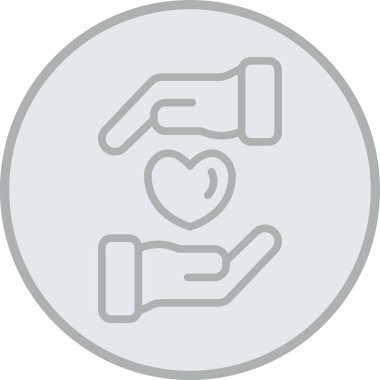 Kalp bakım vektör simgesi