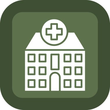 bina hastanesi, illüstrasyon, vektör, beyaz arka planda.