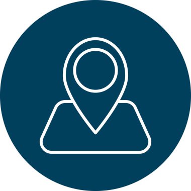 Vektör konumu simge illüstrasyonu