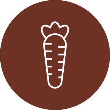 Havuç. Web simgesi basit illüstrasyon