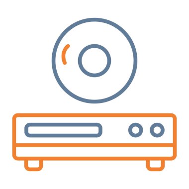 Müzik çalar simgesinin vektör illüstrasyonu