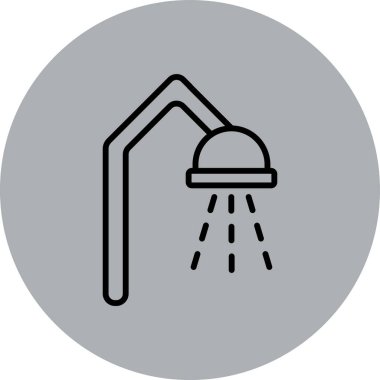 Su banyosu ikonu. vektör illüstrasyonu