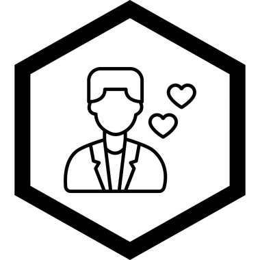 Adamım. Web simgesi basit illüstrasyon