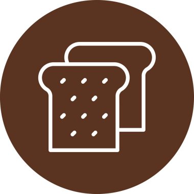 Ekmek. Web simgesi basit illüstrasyon