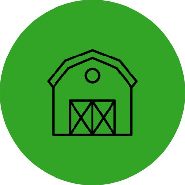 Kişisel ve ticari kullanım için çiftlik ambarı vektör simgesi simgesi çizimi..