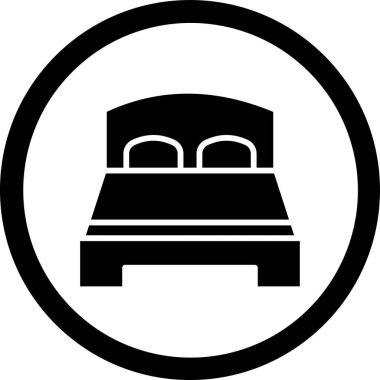 Otelde. Web simgesi basit tasarım