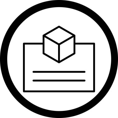 Bir kutu simgesinin vektör illüstrasyonu