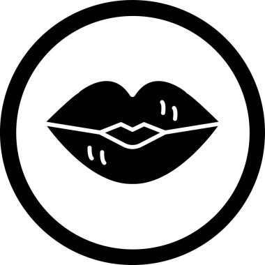 dudaklar dudak simgesi ana hat biçiminde