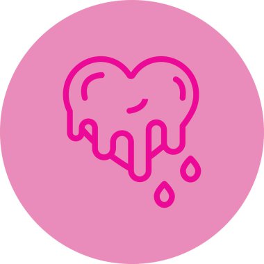 Kalp ikonu vektör illüstrasyonu