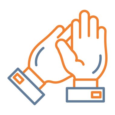 Tıbbi eldiven ikonu olan el.