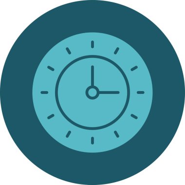 vektör Saat düz simgesi