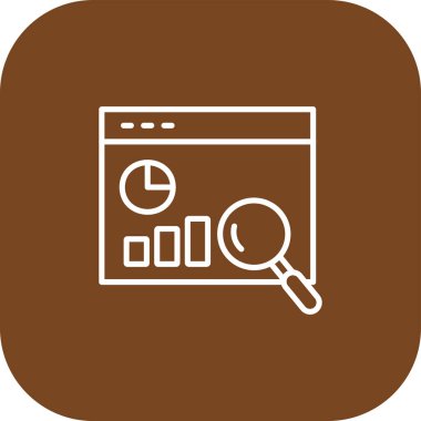 Analiz web simgesi, vektör illüstrasyonu