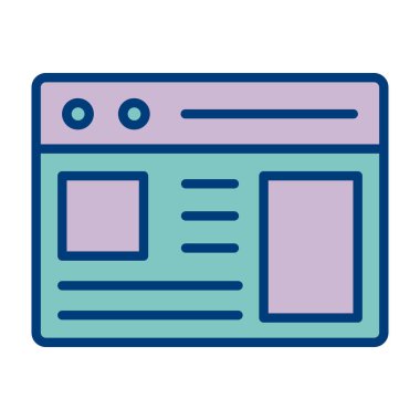 Web simgesi vektör illüstrasyonu