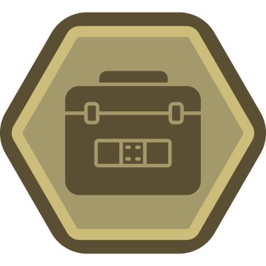 seyahat çantası simgesi, vektör illüstrasyonu