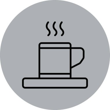 kahve fincanı ikonu vektör illüstrasyonu